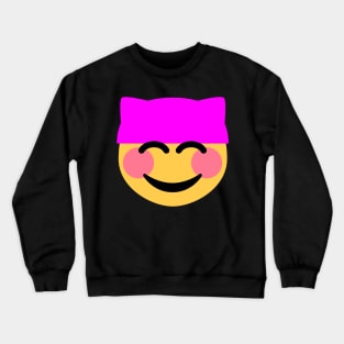 pink pussy hat emoji Crewneck Sweatshirt